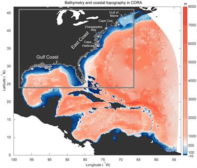 Assessment of water levels from 43 years of NOAA’s Coastal Ocean Reanalysis (CORA) for the Gulf of Mexico and East Coasts